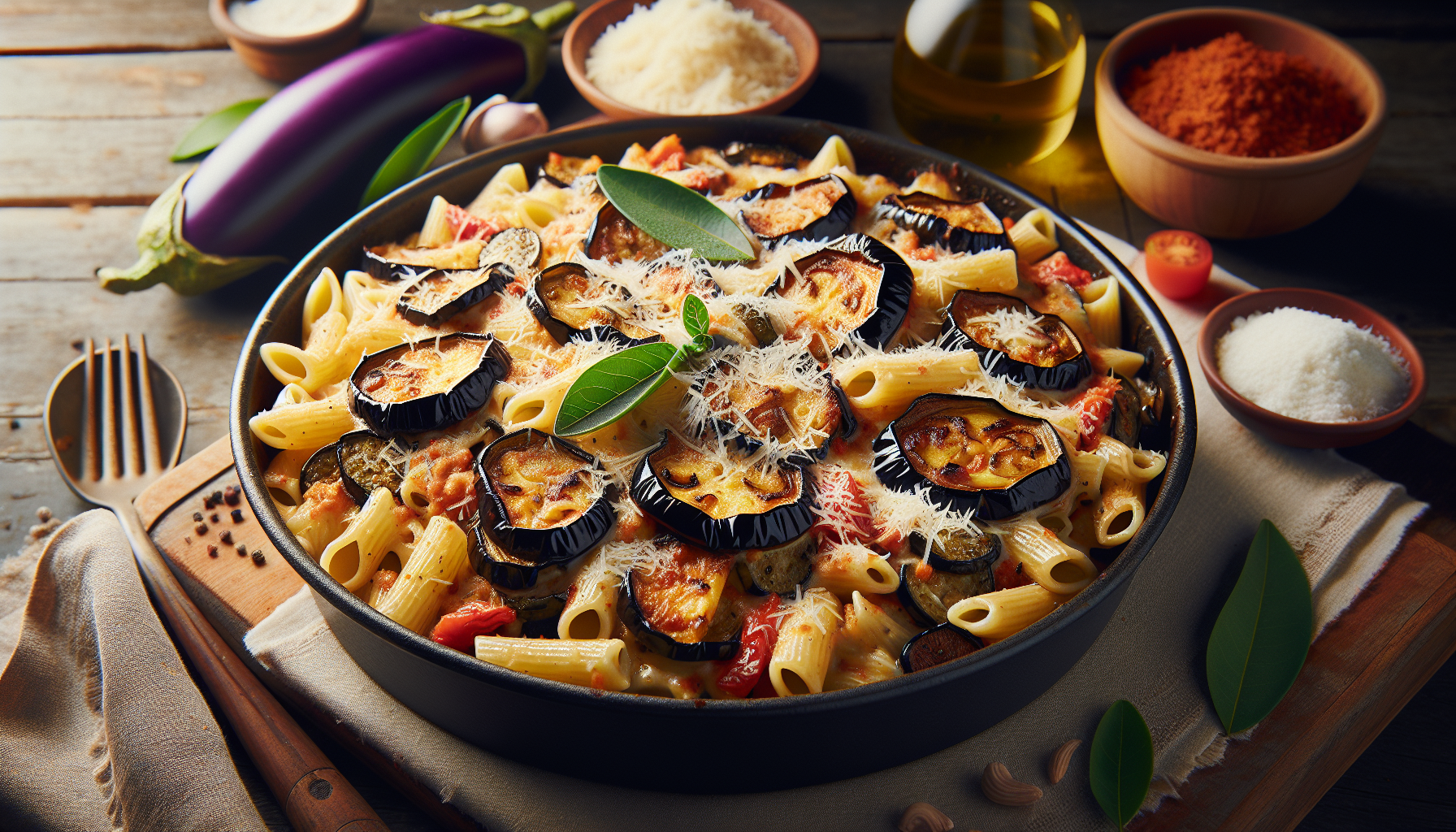 pasta con melanzane al forno